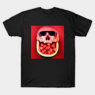 Fruit Watermelon Wearing Sunglasses T-Shirt